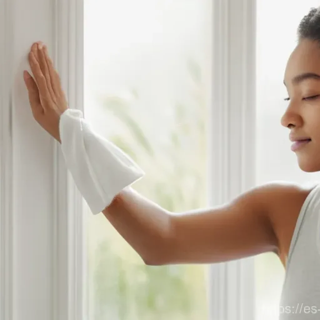 왁싱 후 모공 케어 팩 추천 - **Gentle Post-Waxing Soothing & Cleansing**
    "A serene young woman, mid-20s, with clear and healt...