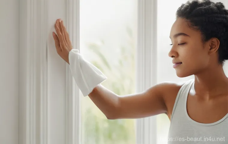 왁싱 후 모공 케어 팩 추천 - **Gentle Post-Waxing Soothing & Cleansing**
    "A serene young woman, mid-20s, with clear and healt...