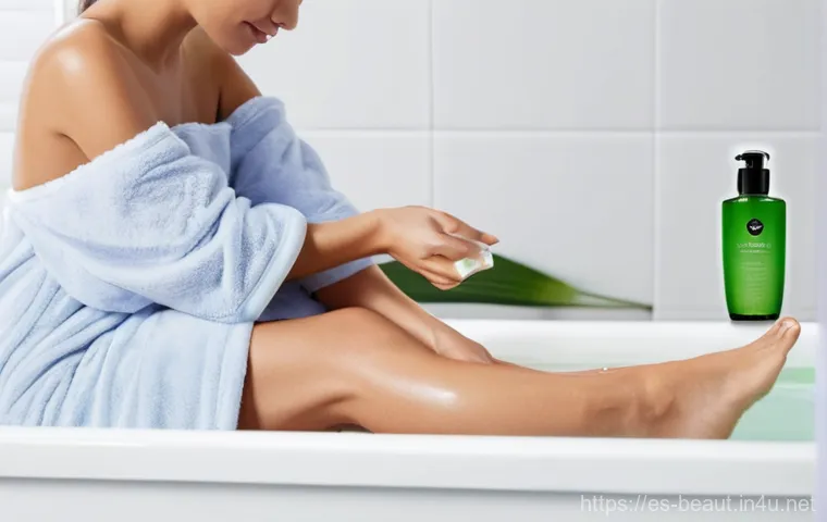 초보자를 위한 왁싱 팁 - **Prompt 1: Serene At-Home Hot Waxing Preparation**
    "A confident woman, mid-20s to early 30s, in...