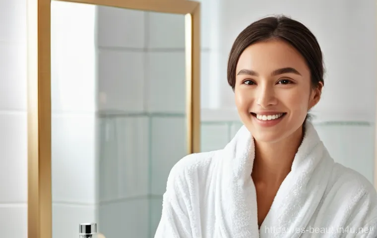 여드름 피부용 워시오프 팩 추천 - **Prompt for Radiant Transformation:**
    "A stunning young woman in her mid-20s stands in a bright...