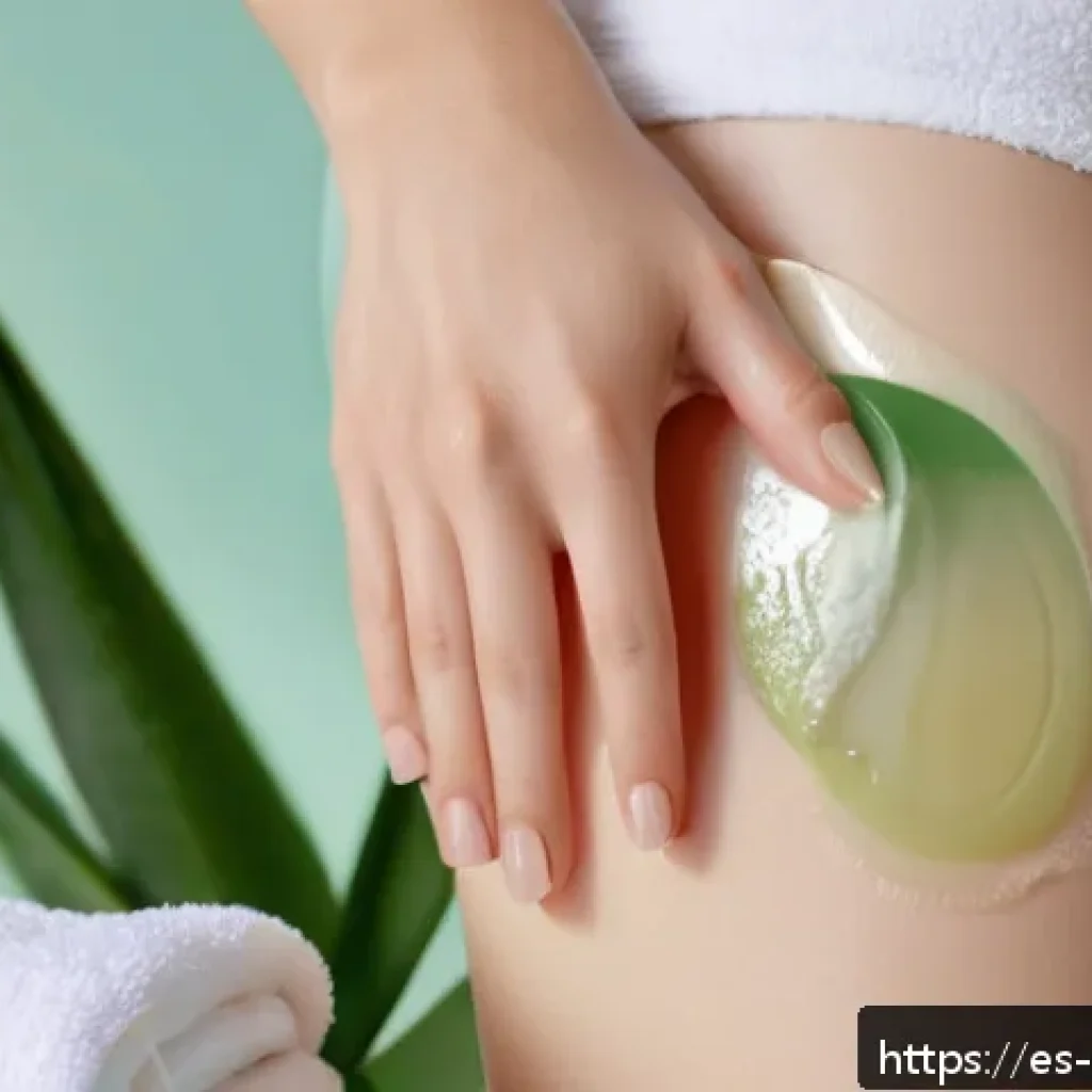 왁싱과 레이저 제모 차이 - A detailed close-up scene showing a woman’s underarm area immediately after waxing, with visible mil...