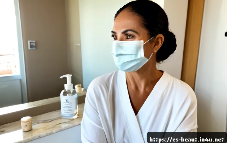 Home 30 탄력 개선 페이스팩 추천 - Photorealistic beauty skincare scene for facial firmness improvement, elegant Hispanic woman in her ...